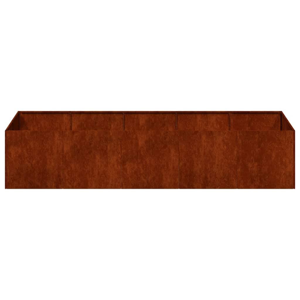 Pflanzkübel Aus Wetterfestem Stahl, Hochbeete Für Garten Metall, Cortenstahl Blumenkasten 200x80x40 cm Für Gärten Und Terrassen