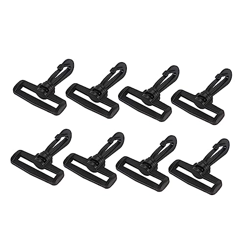 DOITOOL 50Pcs Plastic Swivel Snap Clips Durable Backpack Hooks for Outdoor Travel Tent Accessories and Crafts Black