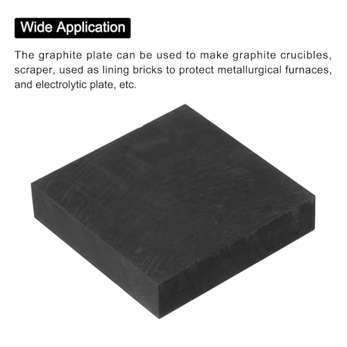 QUARKZMAN Graphitblock Barren Rechteck Graphitelektrodenplatte 45x45x10mm für Schmelzguss, Elektrolysegalvanisierung, 2 Stück