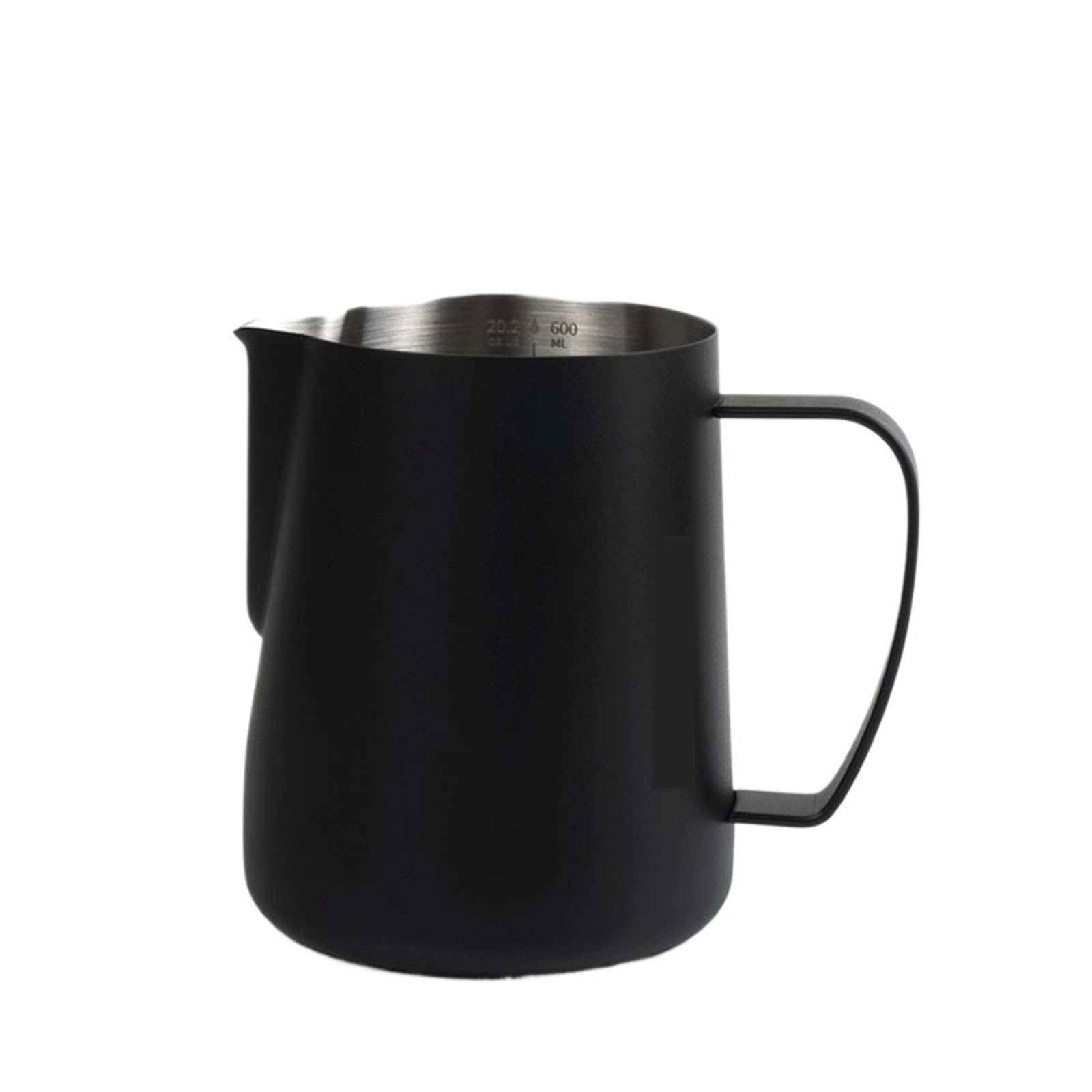Jarra for espumar Leche de Acero Inoxidable, Jarra for Capuchino 400ml y 600ml, Accesorios for Barista doméstico(600ml Black)