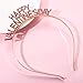 PHALIN Valentine’s Day Headbands for Women Enamel HAPPY VALENTINES DAY Hairbands Sweet Holiday Party Valentine’s Day Gifts (Rose Red)