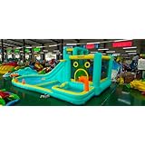 FBSPORT ダブルスライド インフレータブルバウンサー、バウンスハウスキャッスルウォータースライド