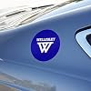Wellesley College Primary Logo Automotive Car Window Locker Circle Bumper Sticker #4