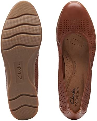 Clarks Jenette Ease Ballet Flat, Tan Leather, 12 Medium | Image 3
