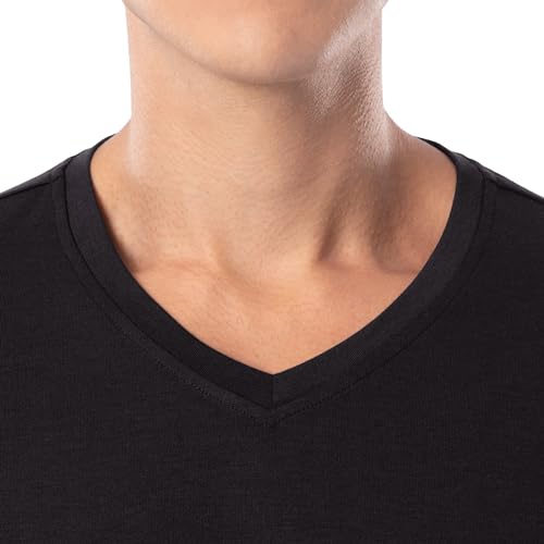 Fruit of the Loom Men's 360 Stretch Short Sleeve V-Neck Top and Pant Sleep Pajama Set3