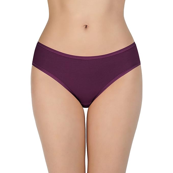Image of LOURYN KOULYN Solid Low Rise Cotton Bikini Panty Pack(Pack of 3)