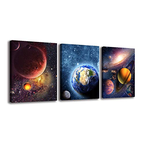 Wall Art for Bedroom - Outer Space Canvas Wall Art Universe Posters and Prints Artwork for Office Wall DΓΒ©cor Planet Pictures Kids Wall Art for Boys Bedroom Decorations Wall Art for Bedroom - Outer Space Canvas Wall Art Universe Posters and Prints Artwork for Office Wall DΓΒ©cor Planet Pictures Kids Wall Art for Boys Bedroom Decorations
