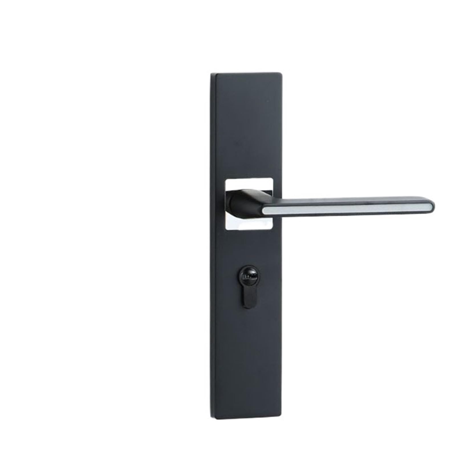 ZONSHJDKR Black Household Zinc Alloy Indoor Solid Wood Handle Door Lock Bedroom Silent Magnetic Hardware 20 Pieces(Yahei Luminous 50 Magnetic)