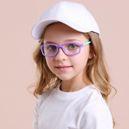 Image of Ultra-Light Blue Light Blocking Glasses with Case for Kids and Teens,Anti Eyestrain &UV400