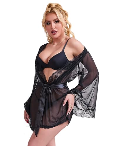 Dasongff Dessous-Set Reizwäsche 3-TLG Strapsen Set Lingerie Erotische Unterwäsche Sexy Erotik Strapse Set Reizwäsche Lingerie Spitze BH String und Slip Strumpfband für Damen