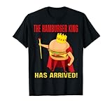 Funny BBQ The Hamburger King Grill Barbecue Cookout Dad Men - Funny Patriotic Cookout BBQ Junk Food Men Women Children Youth & Kids For Toddlers Boys & Girls Girl Boy Eating BBQ Food - Parades Picnics Parks & Fireworks - Fourth Of July Family Reunion...