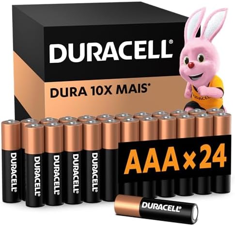 Duracell Pilhas Alcalinas AAA Palito Pack 24 Unidades – Dura Mais...