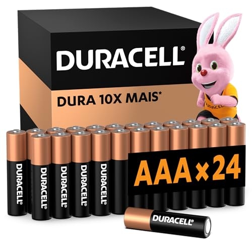 Duracell Pilhas Alcalinas AAA Palito Pack 24 Unidades – Dura Mais - Ideal para Controle de...