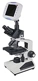 Cabeza: trinocular inclinado a 30 grados y giratorio 360 grados: Con Ajuste de diapotric ocular para Eye Power interpupilary: ajuste de la corredera para Eye to Eye distancia