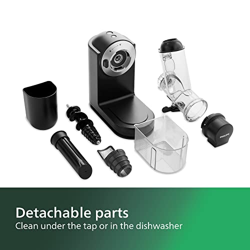 Philips Masticating Juicer 150W, 1L, NutriU Recipe App, XL Tube