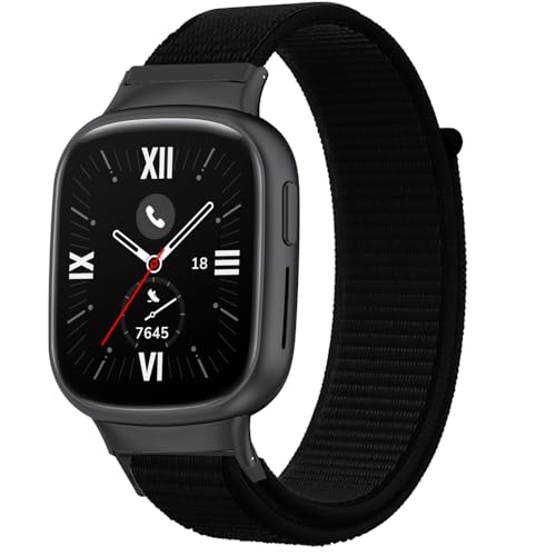 FYISWHO Breathable Sport Armband für Honor Watch 4, Nylon Uhrenarmband Armbänder, Ersatzarmband für Honor Watch 4 (Black) FYISWHO Breathable Sport Armband für Honor Watch 4, Nylon Uhrenarmband Armbänder, Ersatzarmband für Honor Watch 4 (Black)