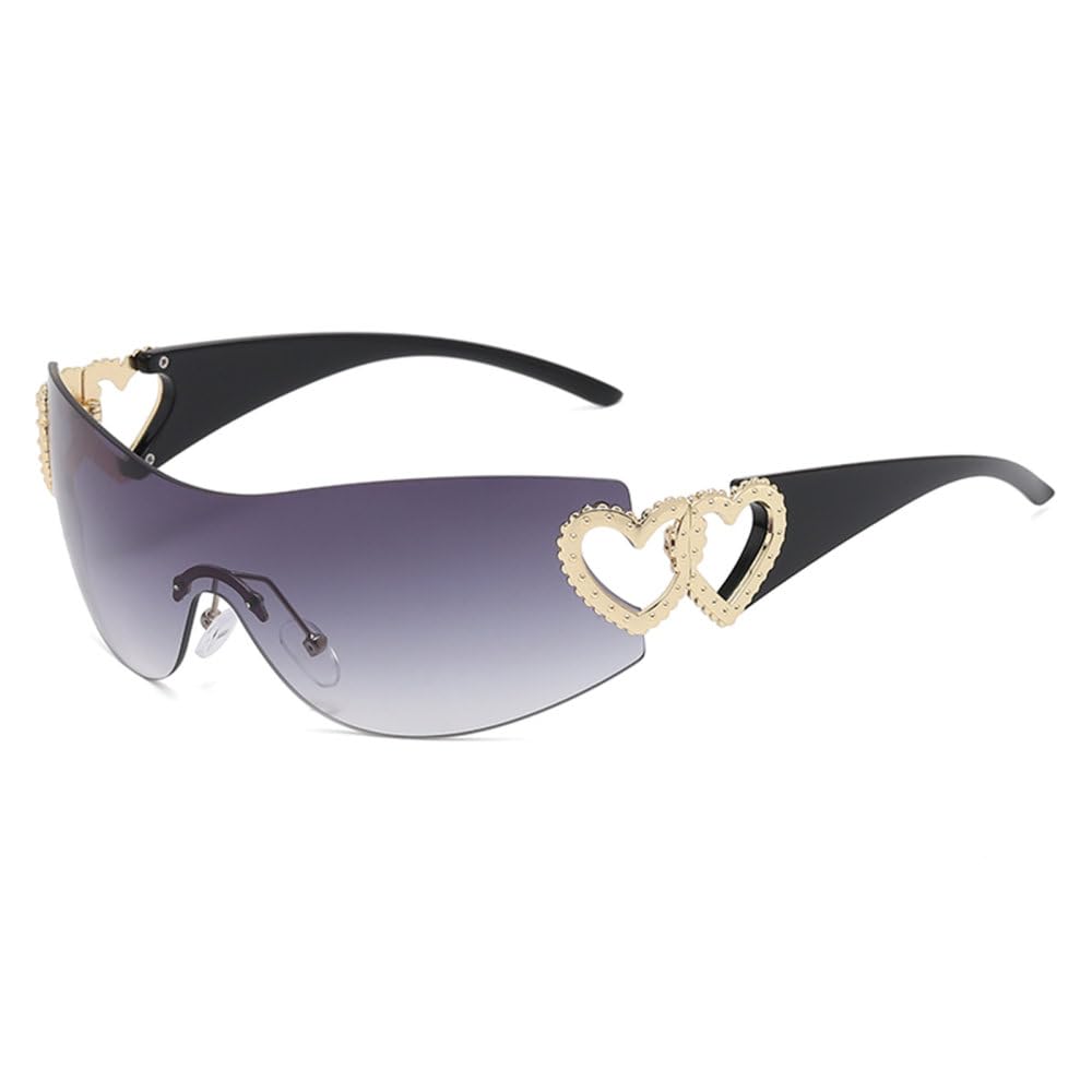 Lunettes de soleil sans monture à verres dégradés enveloppants pour une protection maximale - 6