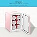 Chefman - Iceman Mini Portable Pink Personal Fridge Cools Or Heats & Provides Compact Storage For Skincare, Snacks, Or 6 12oz Cans W/ A Lightweight 4-liter Capacity To Take On The Go, Pink