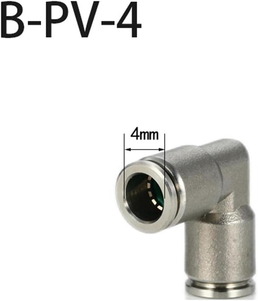 304 PV Stainless Steel Metal Pneumatic Quick Connector Through 4 6 8 10 12 Mm Air Compressor Hose High Pressure Connector 1Pcs(B-PV-4)