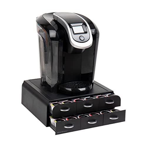 Mind Reader 72 Pod Coffee Drawer Organizer, 2 Tier Storage for Single Serve Pods, Coffee Machine Base, Countertop Pod Holder, Black by Mind Reader - Used condition - US$24.91