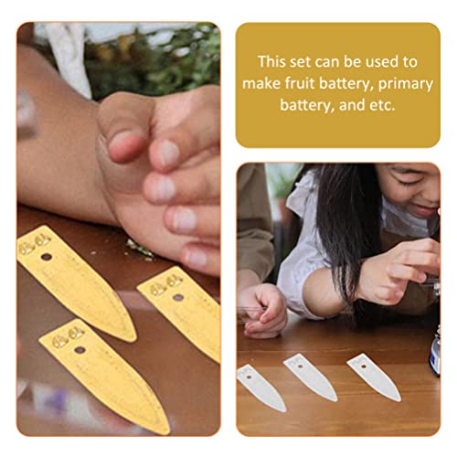 Yardwe 30 Stücke Kupfer Zink Anode Blech Kupfer Elektrode Streifen Elektrode Materialien Batterie Power Experimente Liefert