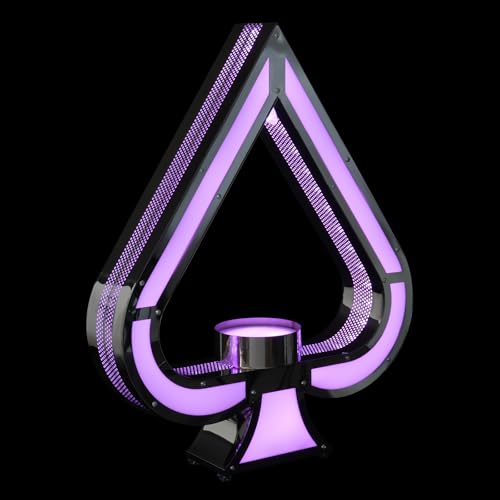 LED Ace of Spades Champagne Bottle Presenter, Remote Control 7-Color Adjustable Glowing Wine Bottle Display & Lighted Liquor Bottle Display Shelf for Commercial, Home, Bar, Party & Nightclub Use