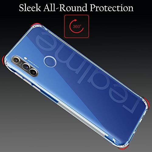 Image of TheGiftKart Ultra Clear Slim Anti-Slip Grip Soft Silicone Back Cover Case with Complete Camera Protection & Anti-Dust Plugs Built-in for Realme Narzo 20A / Narzo 10A (Transparent)