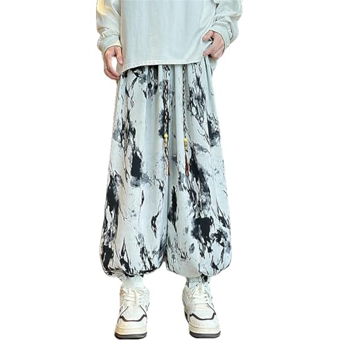Pantalon lanterne batik pour homme style chinois fluide