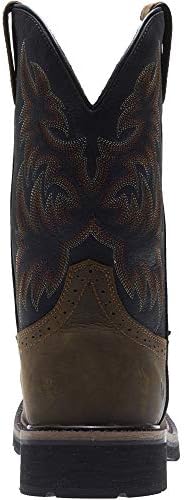 Wolverine Men's Rancher Wpf Steel Toe Wellington Work Boot Black/Brown 13 3E US | Image 6