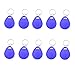 10pcs Plastic 125KHZ Rewritable Writable ID Cards Keyfobs RFID Copy Key Tags Handheld RFID Copier Writer Readers Duplicator-Re-Writable,Blue