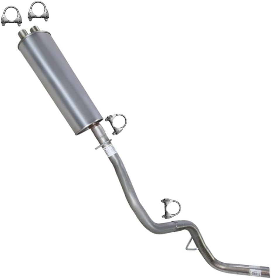 Northeastern Exhaust Muffler with Tail Pipe Kit Compatible for GMC C1500, K1500 1996-1999 5.7L, Stainless Steel, Free Clamps Included, Direct-Fit Replacement