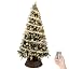 7.5ft-green Tree With Silver Ribbon Ornaments