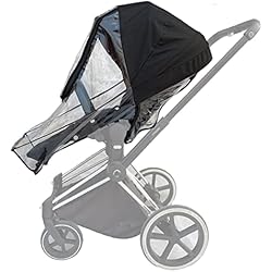 Ventilador Bali Brogtorl Funda de lluvia para cochecitos compatible con cochecitos Cybex Priam & Mios y Balios, Accesorios para cochecitos Funda de lluvia para ventanas grandes de EVA transparente