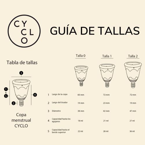 Copa Menstrual Cyclo Nature Talla 2. Blanda con Tirador - Fabricada en España con Silicona Médica Biocompatible - Capacidad de hasta 12 Horas de Uso Sin Vaciado y Cero Pérdidas - imagen 5