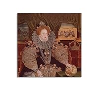 Amazon.co.jp: エリザベス1世の肖像画ポスター 壁飾り キャンバス 印刷