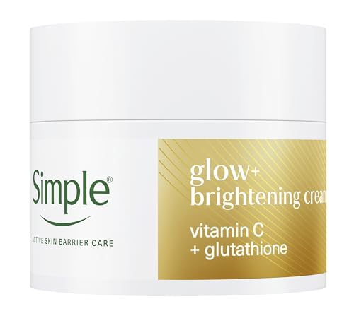 Simple Glow+ Facial Moisturiser Face Brightening Cream for boosting Radiance with Vitamin C + Glutathione Sensitive Skin Moisturiser 50 ml
