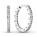 Pandora Jewelry Pandora Silver Hoop Cubic Zirconia Earrings in Sterling Silver (2.3mm)