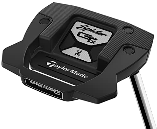 Putter TaylorMade Spider GTX noir sur le green pour golfeur gaucher