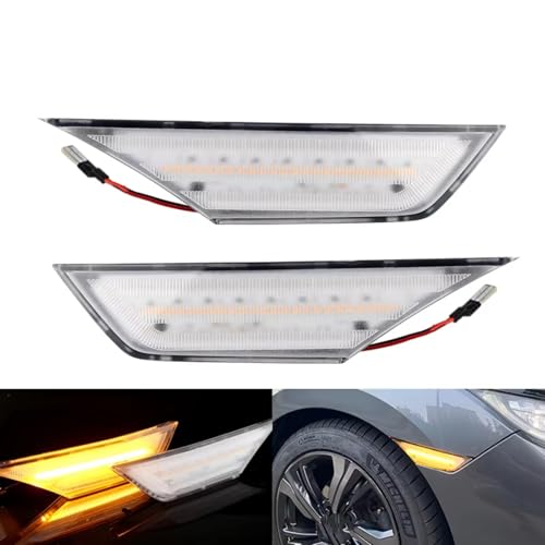 Luces de esquina y marcador lateral compatible con Civic Hatchback 2