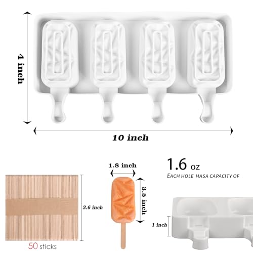 Sakolla 2 Pack 4 Cavities Diamond Shape Silicone Popsicle Molds by Sakolla - Used condition - Image 2