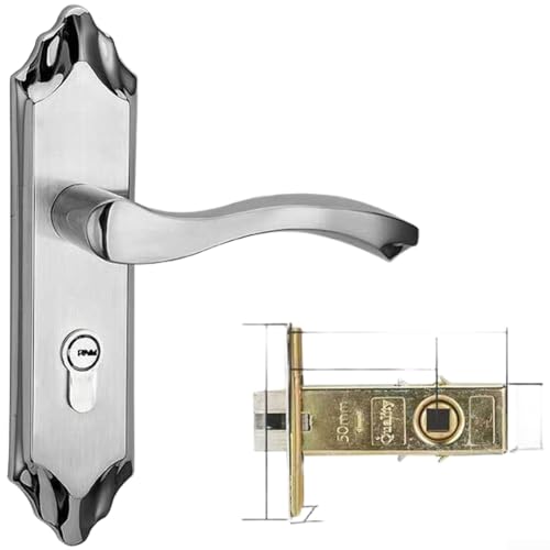 Serratura per porta in acciaio inox 304 progettata per bagni con linguetta singola e caratteristiche di riduzione del rumore per porte interne