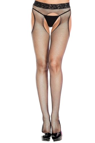 Musiclegs Netzstrumpfhose_953 Netzstrumpfhose Black One Size