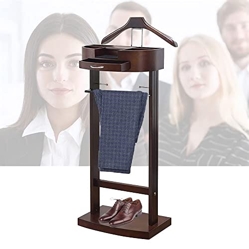 Qcesorib Galán Noche Mueble para Dormitorio Junior con Cajón y Chasis Resistente Altura 106,6 x Anchura 34,2 x Profundidad 43,1 cm Madera Maciza para Hombre Birch - Blanco, Nogal