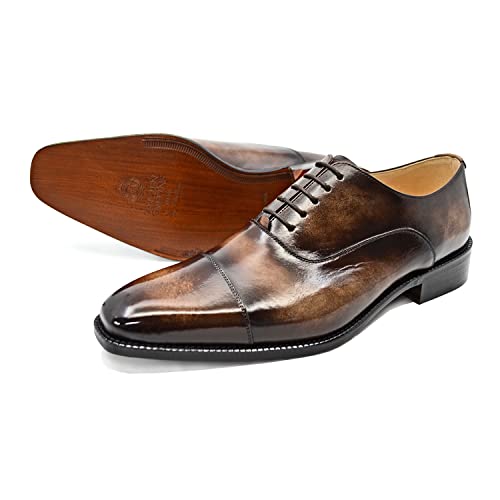 [北嶋製靴工業所] 本革ビジネスシューズ 本革底 No.378 セピア 23.5cm