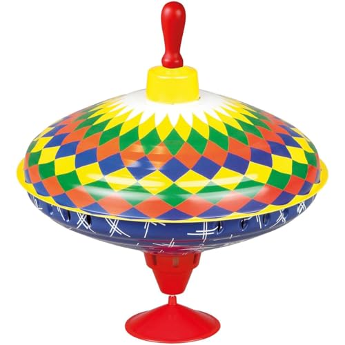 Lena 52225 Bolz Brummkreisel Multicolor 19 cm, Schwungkreisel aus Blech,...