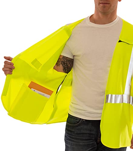 Image of Tingley Job Sight FR V81522 High Visibility Class 2 Flame Resistant Breakaway Vest, Fluorescent Yellow-Green