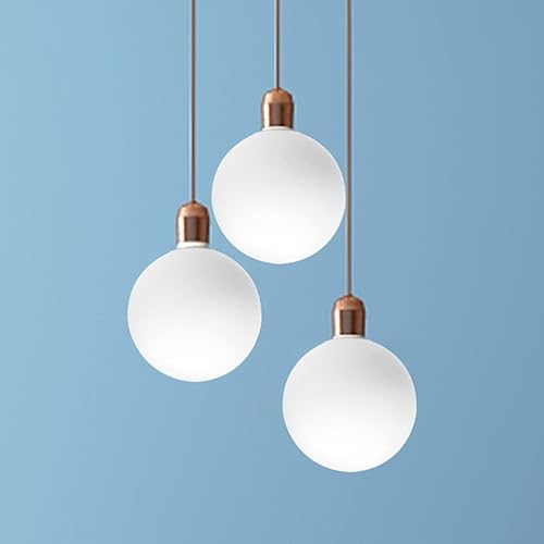 Miniatura 8 de Pantalla de globo acrílico acrílico lámpara poste globo 3.9 in globo blanco bola redonda lámpara cubierta acrílico reemplazo globo cubierta de globo