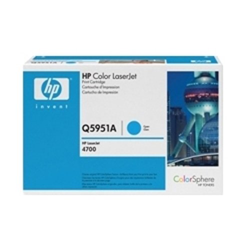 Toner HP Q5951A cyan haute autonomie 10000 pages pour Color LaserJet 4700