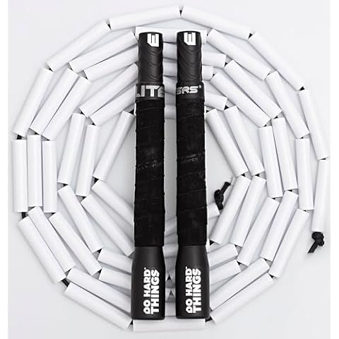 Elite SRS, Adult Jump Rope For Fitness - Beaded Heavy Skipping Rope for Exercise With Unbreakable Long Handles and Shatterproof Beads - Designed for Beginners or Pros - Heavy Exercise Jump Rope Cover