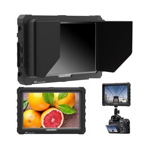 LILLIPUT A7S 7" 1920x1200 IPS Screen Camera Field Monitor 4K 1.4 HDMI Input output Video with Black Rubber Case Best Field Monitor (LILLIPUT USA OFFICIAL SELLER for full warranty) Cover